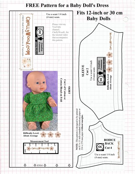 doll clothes patterns for 12 inch dolls